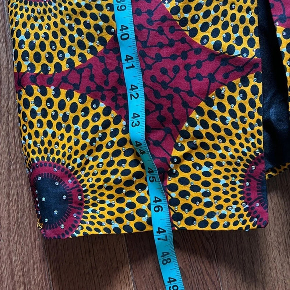 Kweenzyafrik  Vintage Luxury Ankara floral patterned studded cape open jacket S - Picture 9 of 16